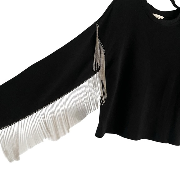 H&M Women Metallic Fringe Sweater Size XS - Picture 4 of 6